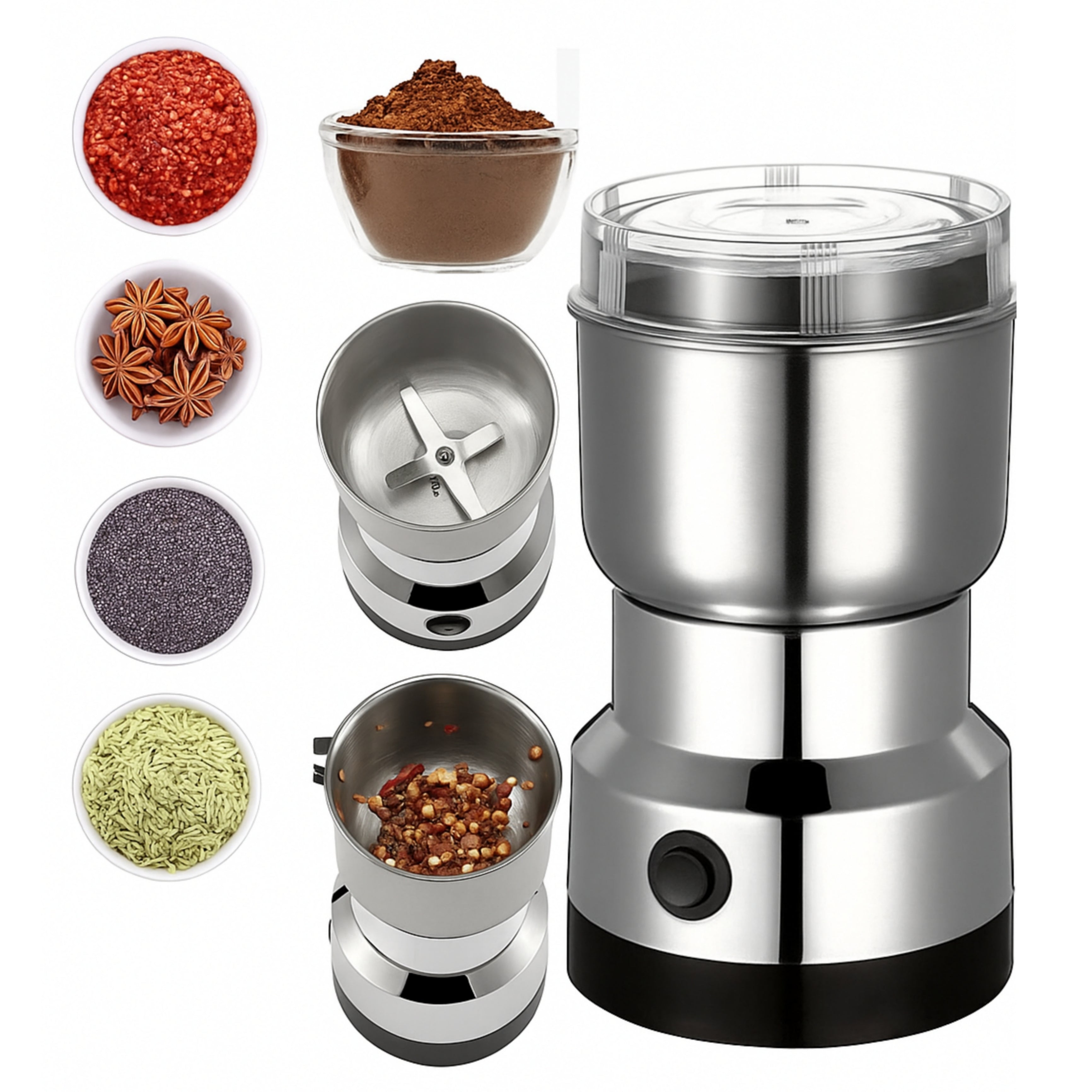 Electric Smash Machine | Multifunction Small Food Grinder Grain Grinder | Portable Coffee Bean Grinder