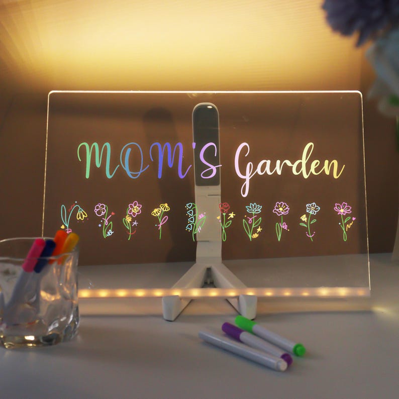 3D LED Light Glass Acrylic Writing pad